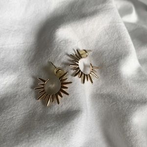 Sunshine gold hoop earrings